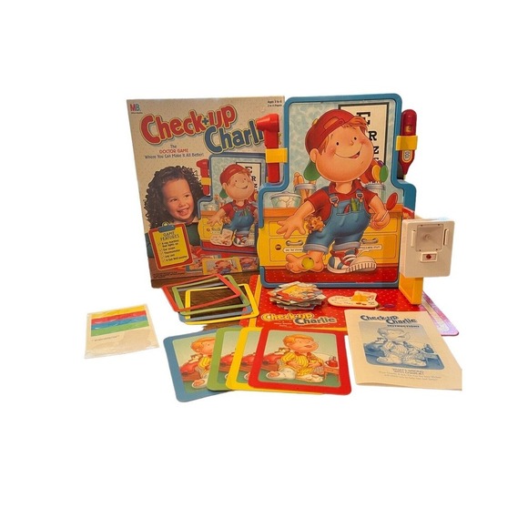 Check Up Charlie Board Game - Milton Bradley 1995 100% Complete - Picture 1 of 7